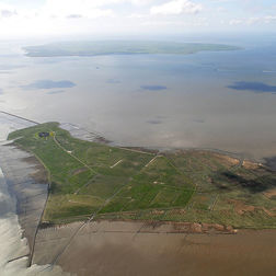 Hallig Oland aus der Luft