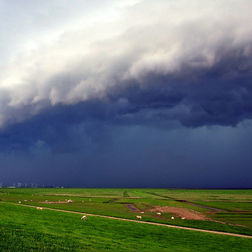 Gewitter über der Hamburger Hallig